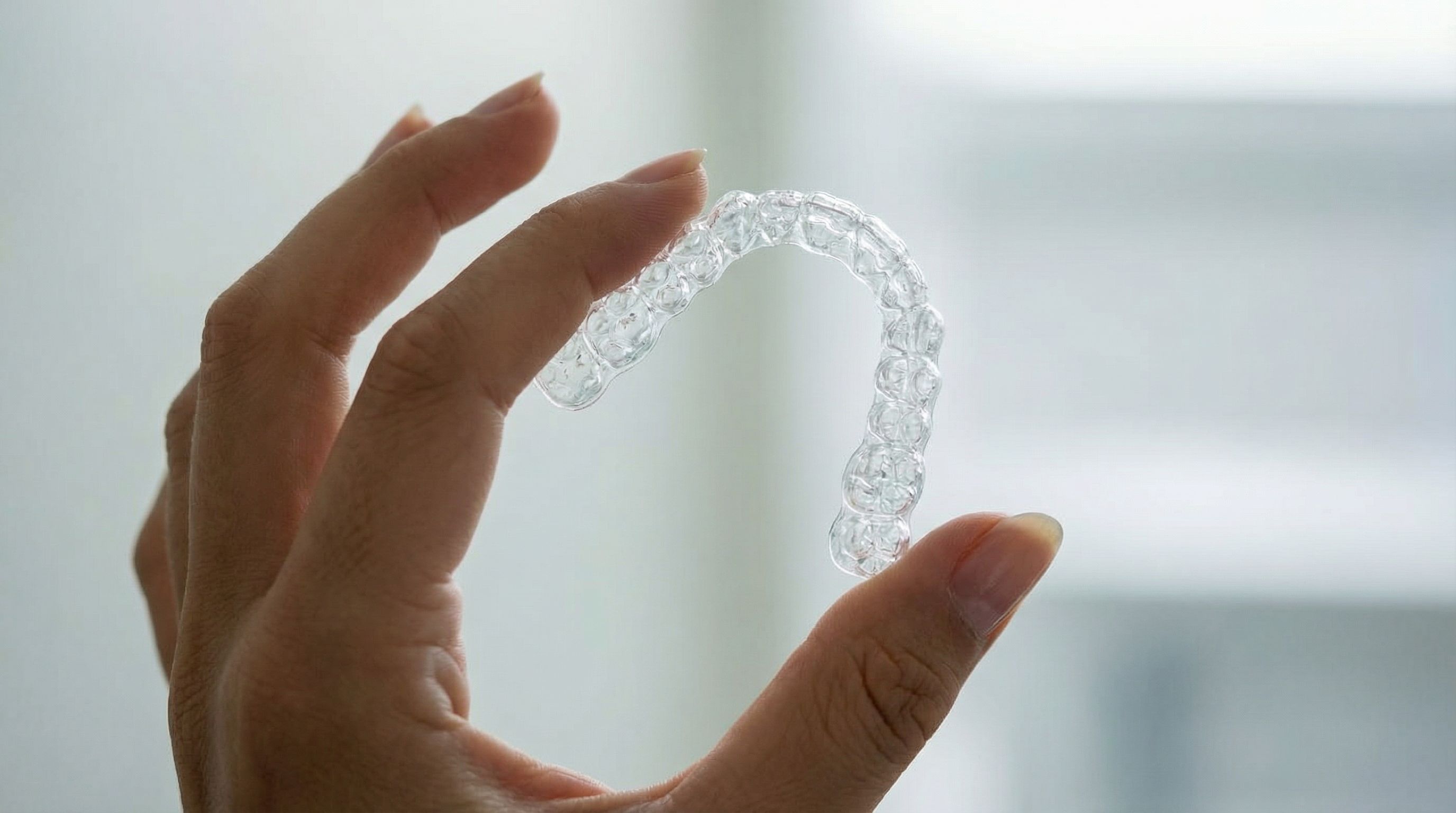 Aligneur transparent tenu dans la main